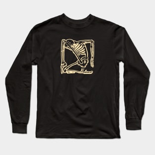 Skeleton in a Square Box - Ivory Long Sleeve T-Shirt